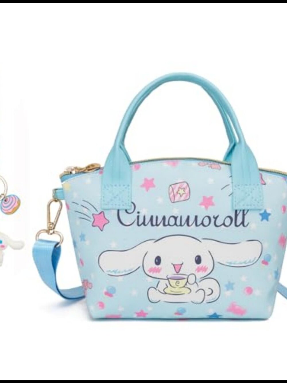 Cute Mini Crossbody Bag Soft PU Leather Cartoon Purse with Keychain 2Pcs Gift